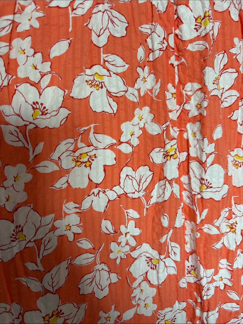 Draper James Coral and White Floral Sleeveless Hi-Low Maxi Dress - Picture 6 of 7